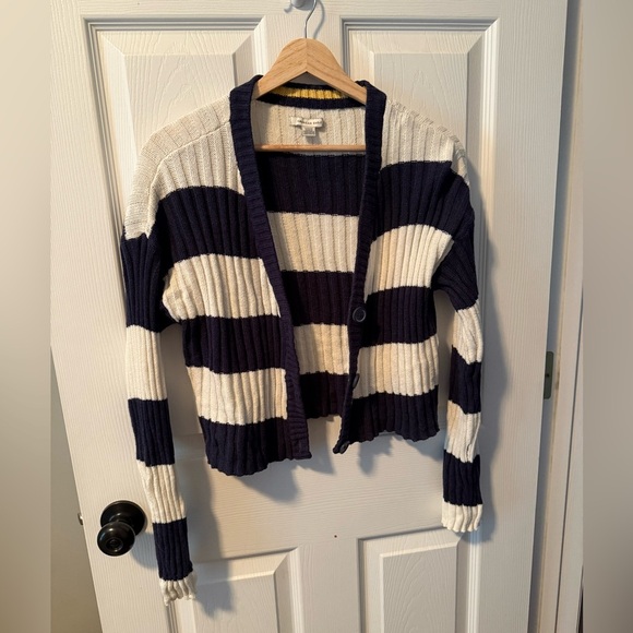 American Eagle Outfitters Sweaters - American Eagle Striped Navy and White Women's Sweater Size Small